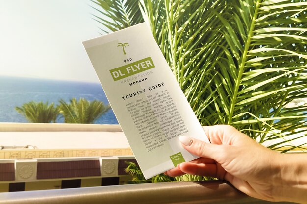 Dl flyer vacation concept mockup