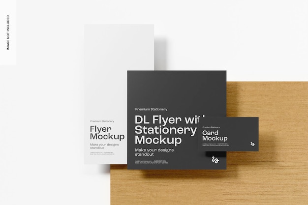 DL Flyer with Cards Mockup
