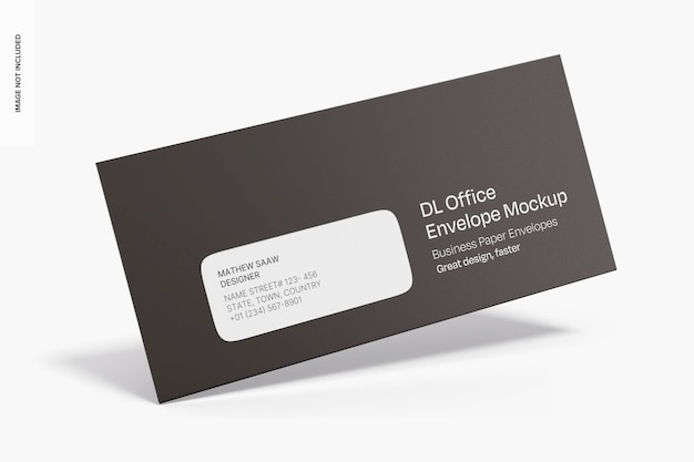 Dl office envelope mockup leaned