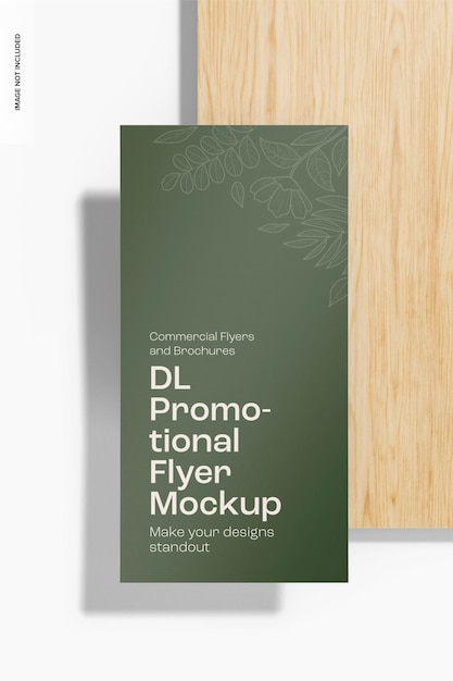 dl promotional flyer mockup top view