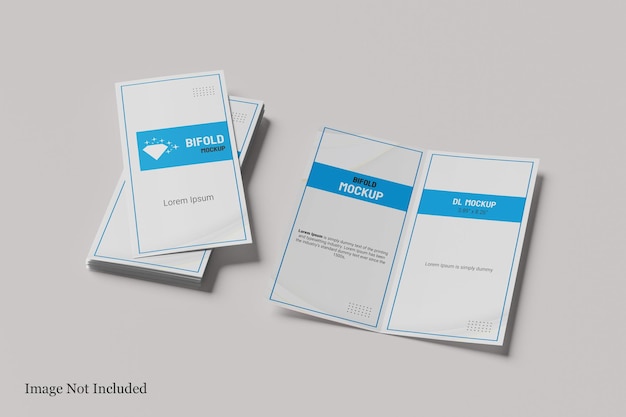 Mockup bi-fold di dimensioni dl