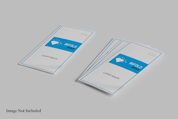 Mockup bi-fold di dimensioni dl