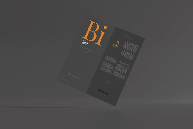 Dl size bifold brochure mockup