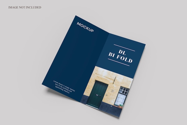 Dl 크기 Bifold 브로셔 목업