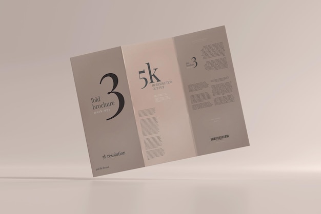 Brochure trifold formato dl mockup