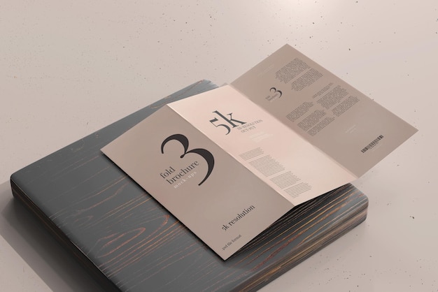 Brochure trifold formato dl mockup