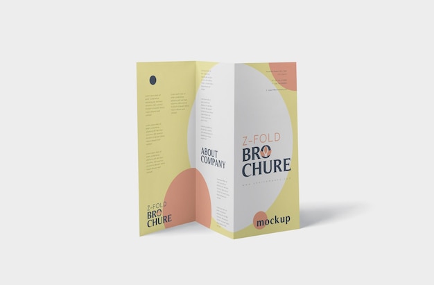 dl size trifold brochure presentation mockup