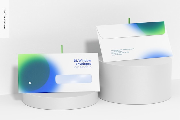 Dl window envelopes mockup