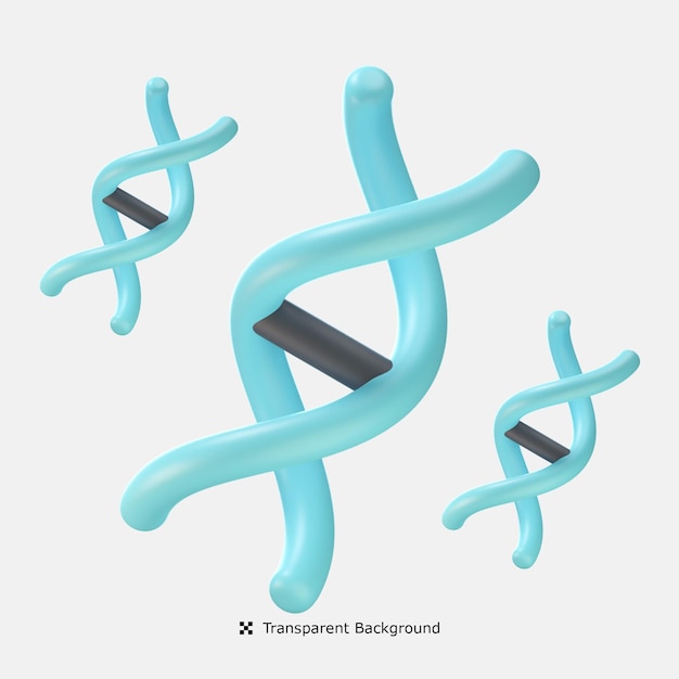 PSD dna 3d icon illustration