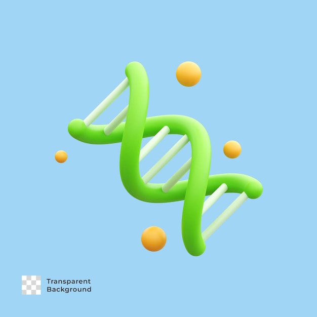 Dna 3d render illustratie pictogram