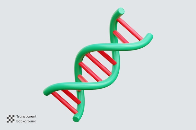 Illustrazioni di icone 3d delle cellule del dna