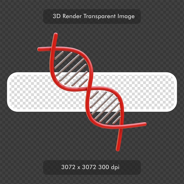 Dna double helix 3d render