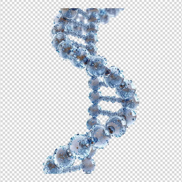 PSD dna strand isolated on white