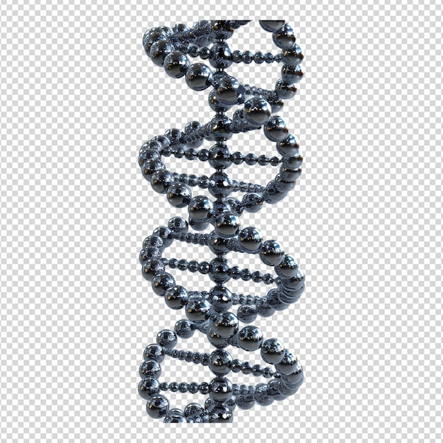 Dna-streng geïsoleerd op wit