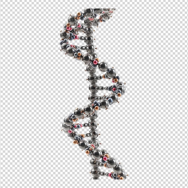 DNA-streng geïsoleerd op wit