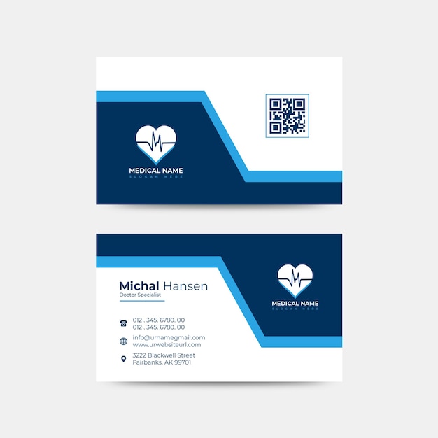 PSD doctor business card template photoshop shape