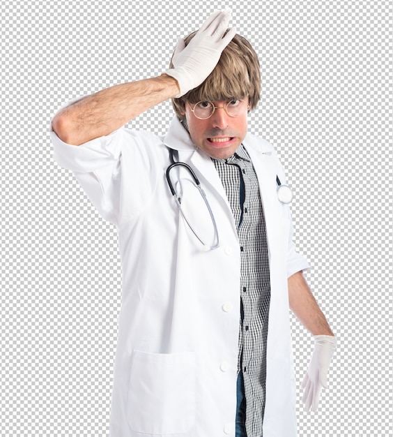 PSD doctor doing surprise gesture