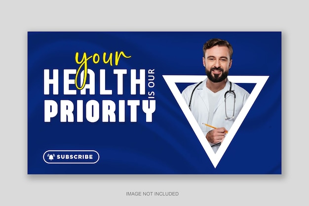 Doctor or healthcare youtube thumbnail design