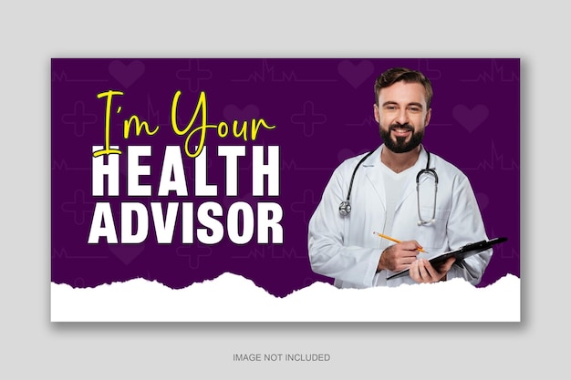 Doctor or healthcare youtube thumbnail design