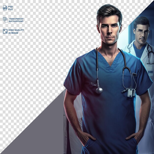 PSD doctor isolated on transparent background