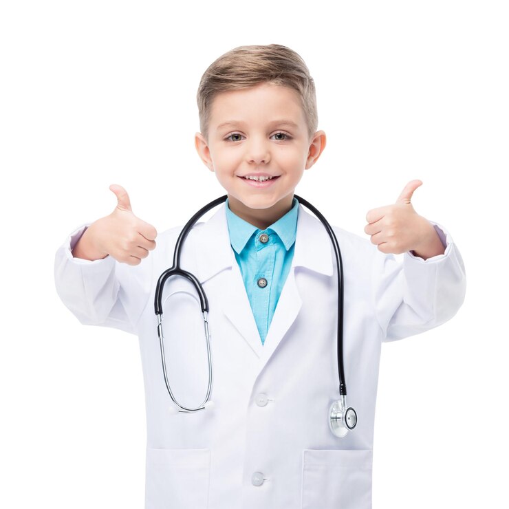 PSD doctor kid with doctor suit