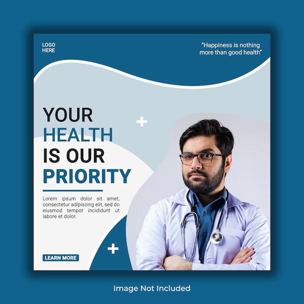 PSD doctor social media post design