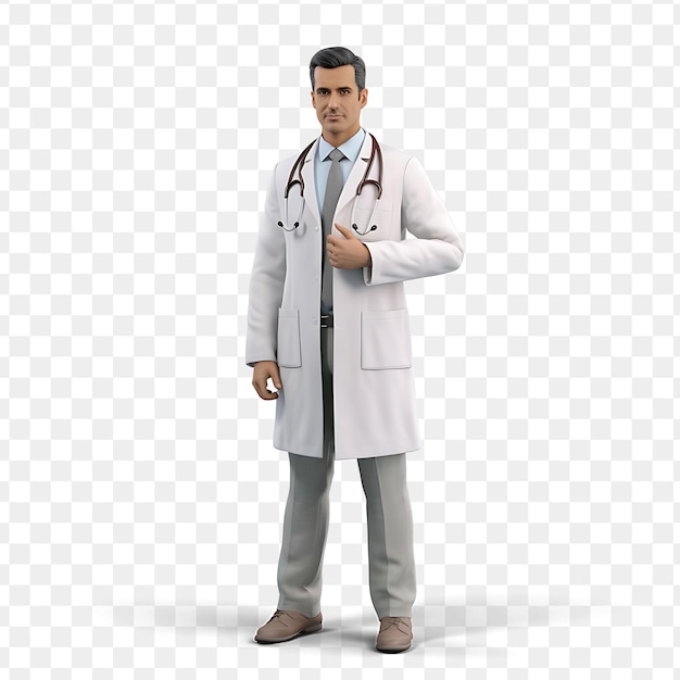 A doctor with a stethoscope on his neck