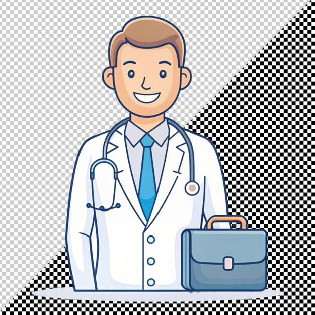 PSD doctor with suitcase vector