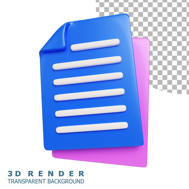 Document 3D Icon