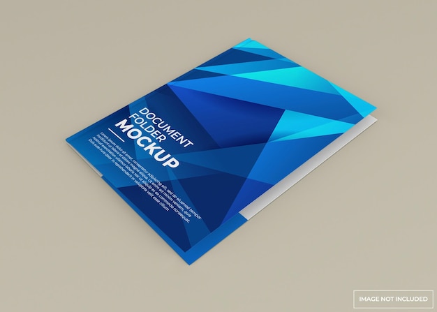 PSD document folder mockup design isolated