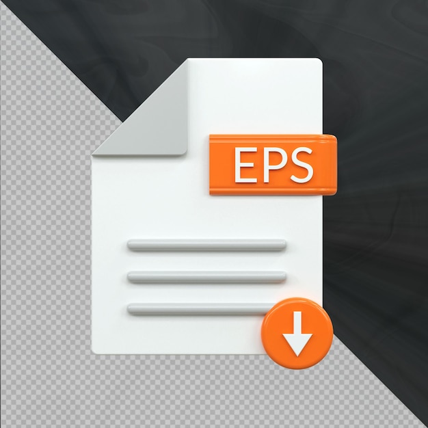 PSD documenten bestandsformaat eps-pictogram 3d-stijl ui-pictogram documentconcept downloaden glossy 3d