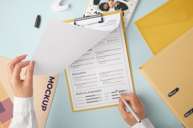 Documentmodel met klembord