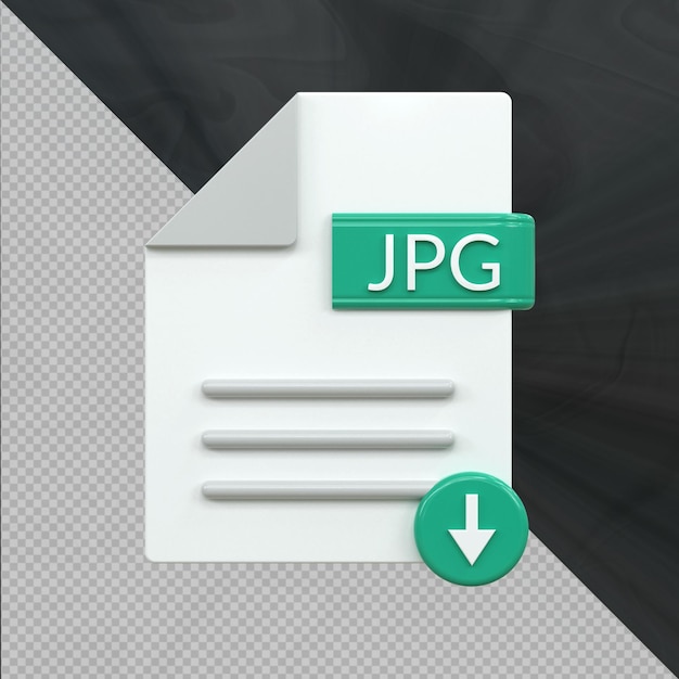 PSD documents file format jpg icon 3d style ui icon downloading document concept glossy 3d