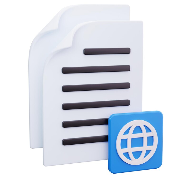 PSD documents and webpage icon for online content and internet access