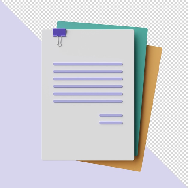 PSD documents with paper clip