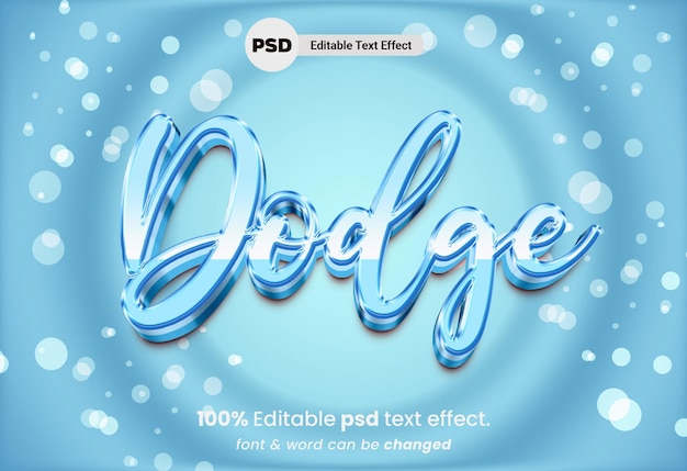 ダッジ 3d 編集可能 psd テキスト効果