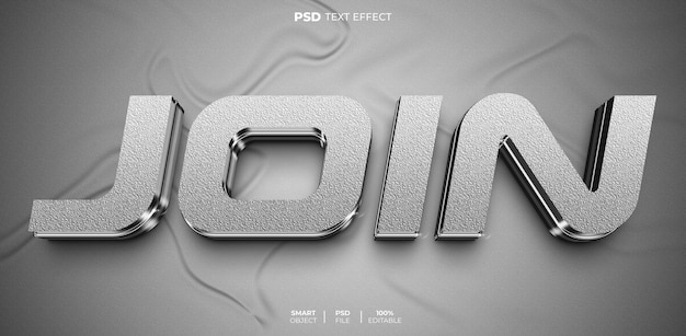 PSD doe mee met 3d bewerkbaar teksteffect