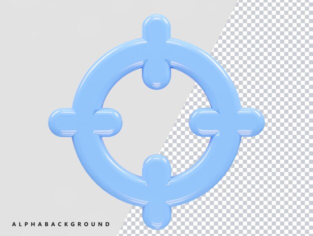 PSD doelpictogram illustratie 3d rendering element