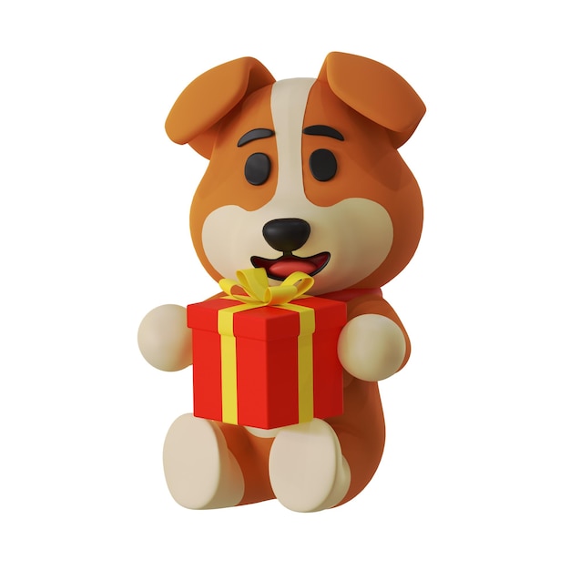 dog bring brief mascot animal 3d