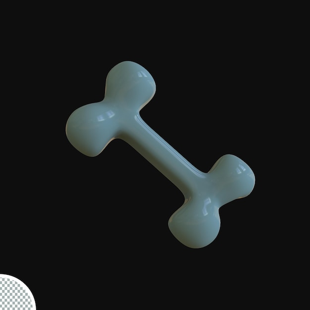 Dog chew bone 3d rendering isolated icon