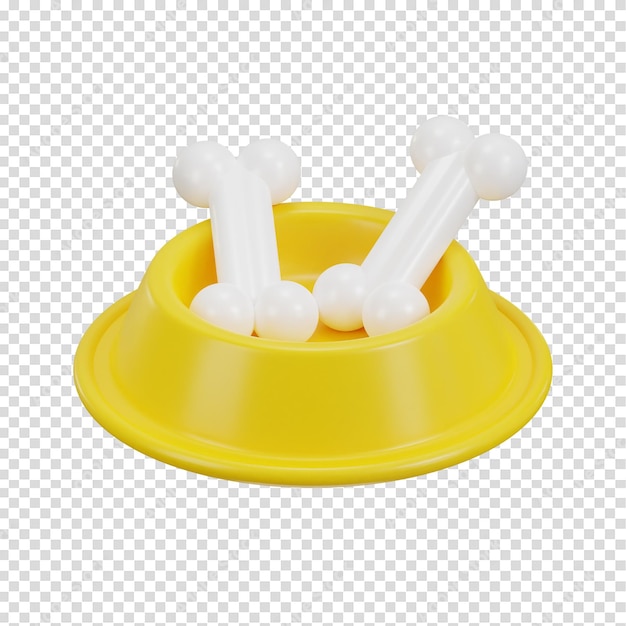 Cibo per cani con intestino 3d render