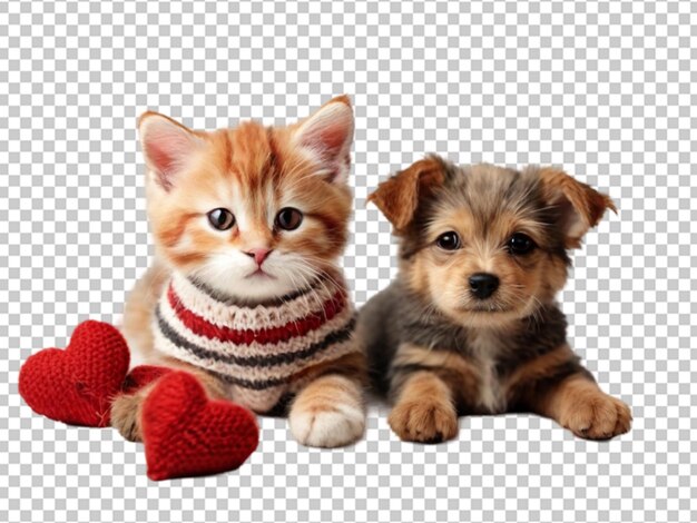 PSD dog and ginger cat png