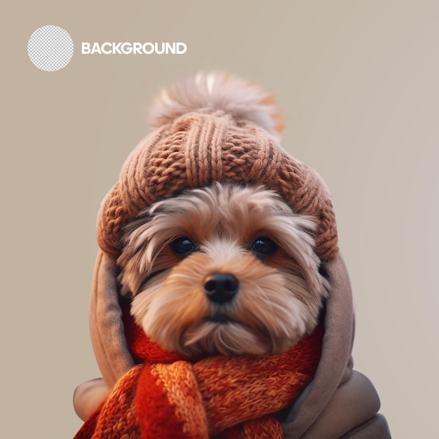dog in hat psd png