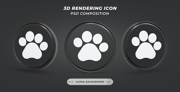 3d 렌더링의 개 발 아이콘