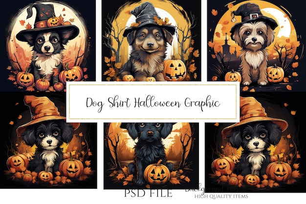 DOG SHIRT HALLOWEEN GRAPHIC STYLE