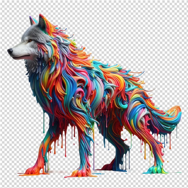 PSD a dog that has the word wolf on it