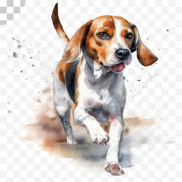 PSD dog watercolor transparent background