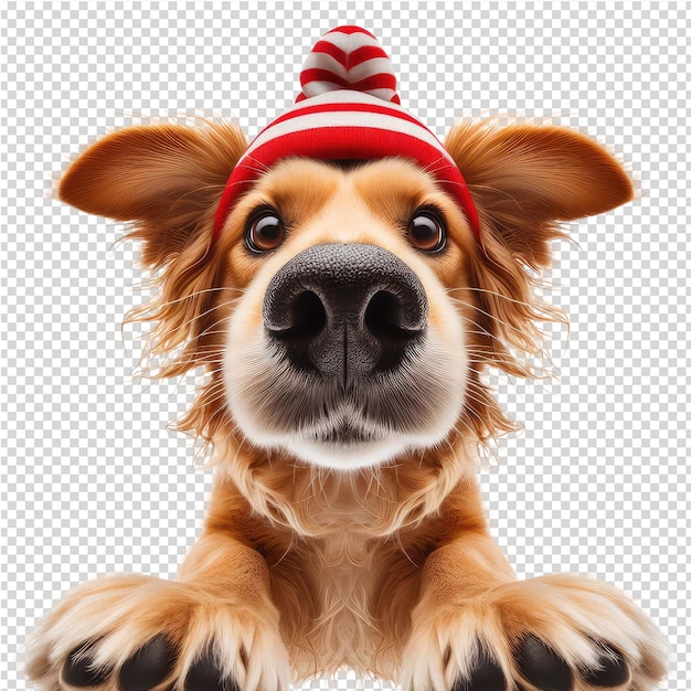 PSD a dog wearing a hat that says quot a dog quot on it