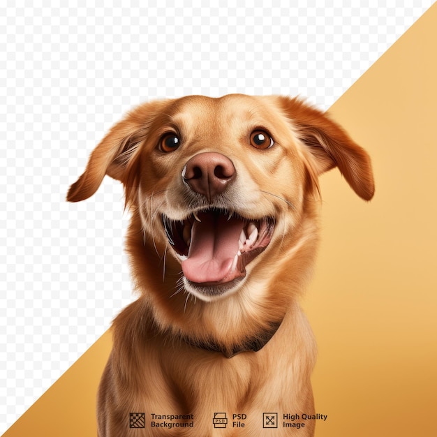 PSD un cane con un grande sorriso stampato in faccia