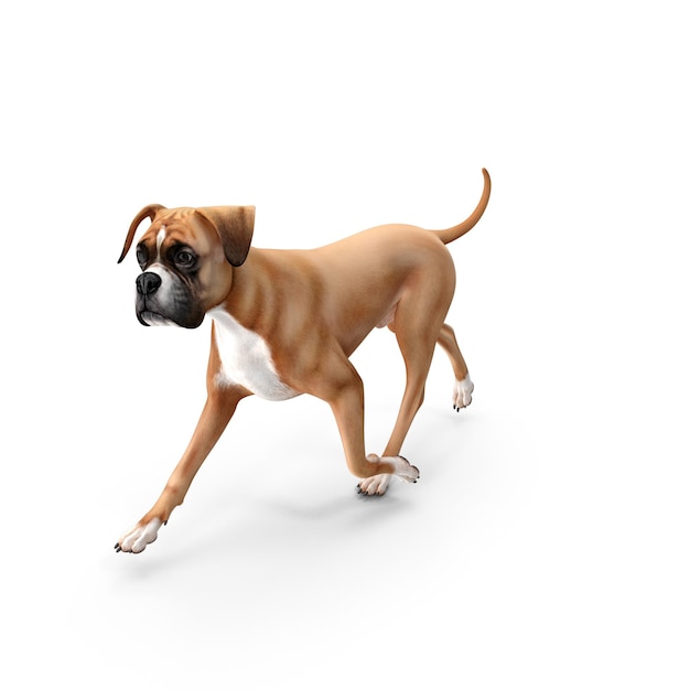 a dog with a black nose and white spots running in the middle of the picture